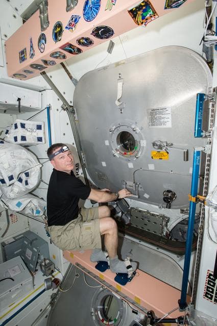 NASA image: Node 1 CPA docking mechanism installation