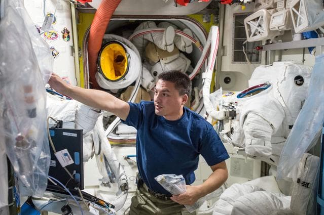 NASA image: EMU Maintenance