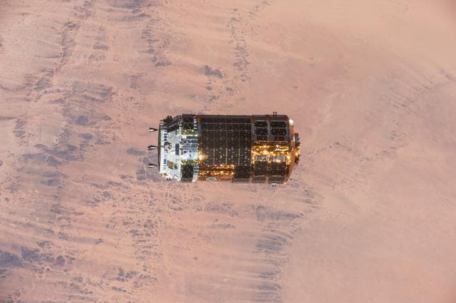 NASA image: HTV-5 approach for docking to ISS