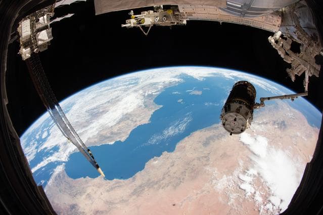 NASA image: HTV-5 docking operations