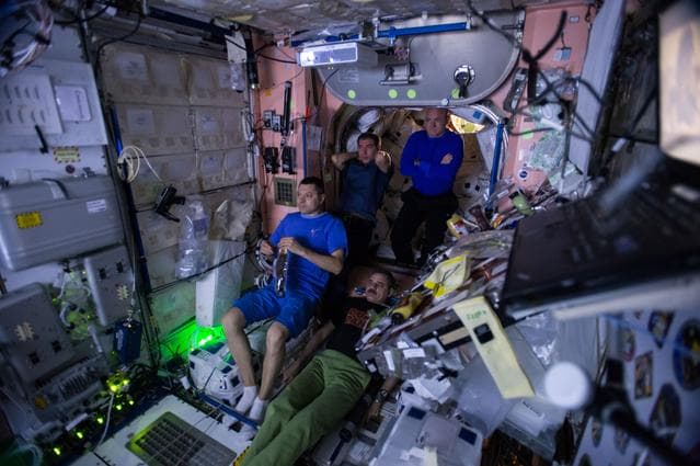 NASA image: Crew Movie Night