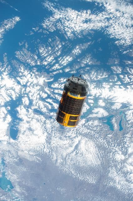 NASA image: HTV-5 departs the ISS