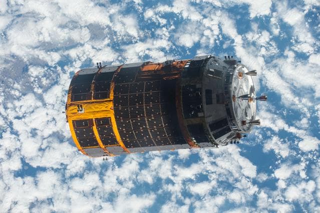 NASA image: HTV-5 departs the ISS