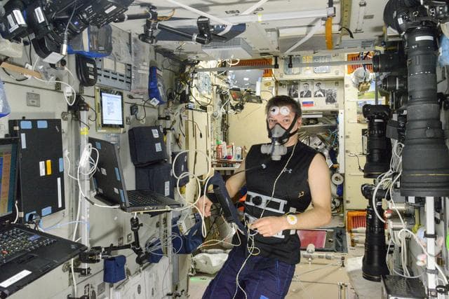NASA image: Kononenko during UDOD Experiment Operations