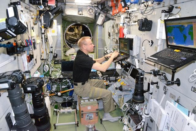 NASA image: Kopra during ISS Emergency Descent Training