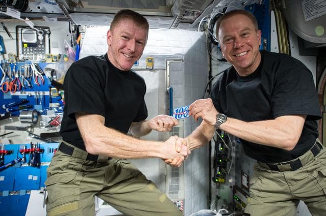 NASA image: 100th Day in Space - Patch Presentation