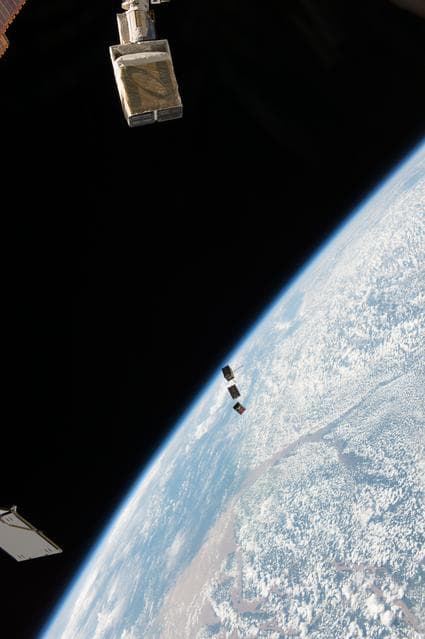 NASA image: NanoRacks CubeSat Deployment