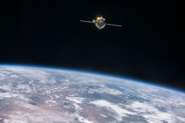NASA image: Progress 62P Undocking and Redocking Test