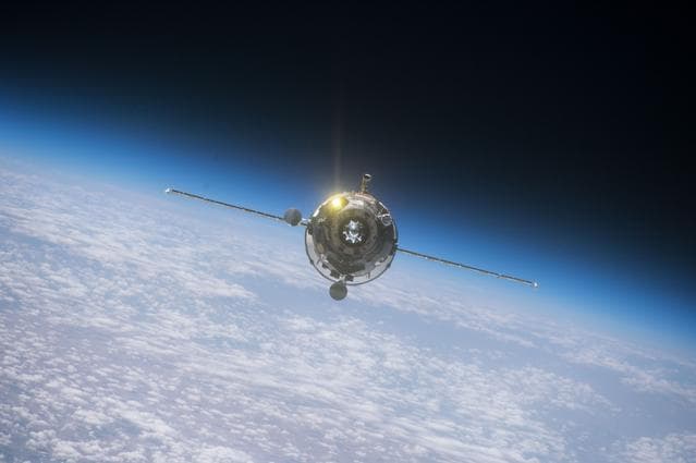 NASA image: Progress 62P Undocking and Redocking Test
