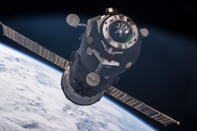 NASA image: Progress 62P Undocking and Redocking Test