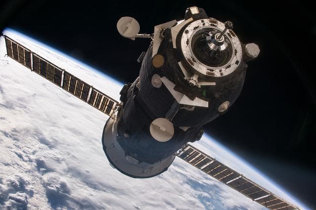 NASA image: Progress 62P Undocking and Redocking Test