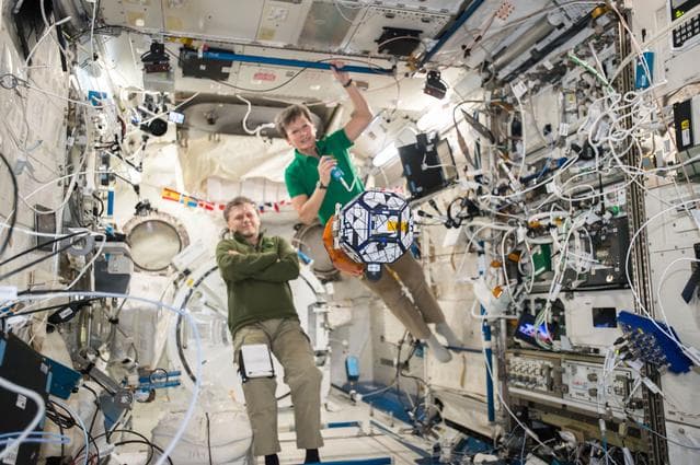 NASA image: Spheres Zero Robotics Run Tests