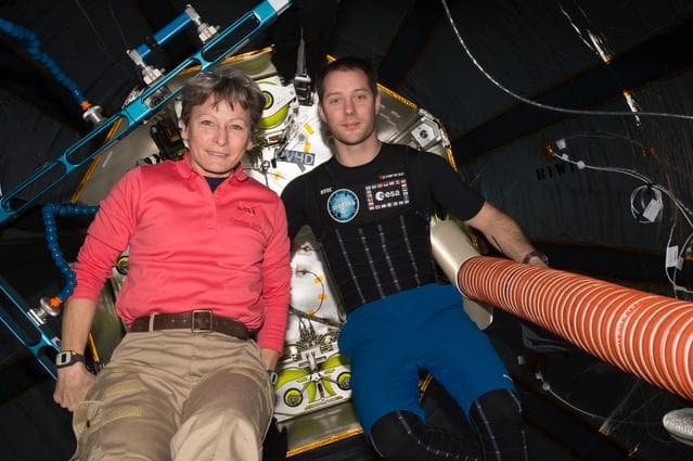 NASA image: Whitson and Pesquet in the BEAM