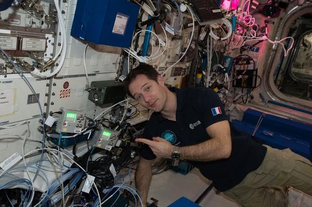 NASA image: Pesquet with AstroPi Hardware