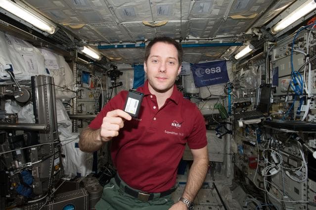 NASA image: Pesquet conducts ESA-Active-Dosimeters Experiment OPS in Columbus