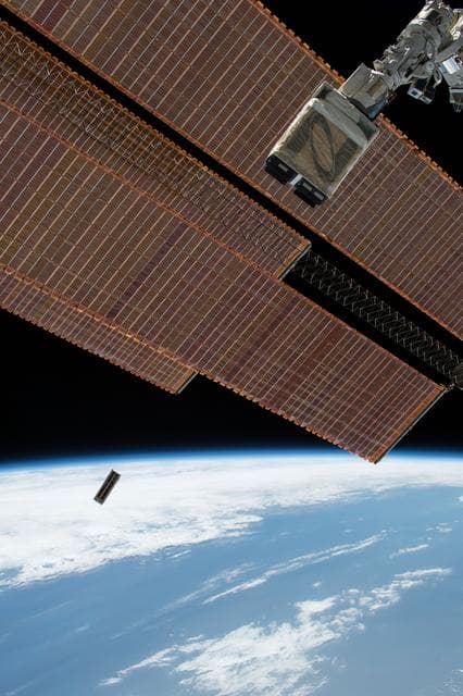 NASA image: NanoRack Cubsesat Deployer (NRCSD) Number 13 Deploy