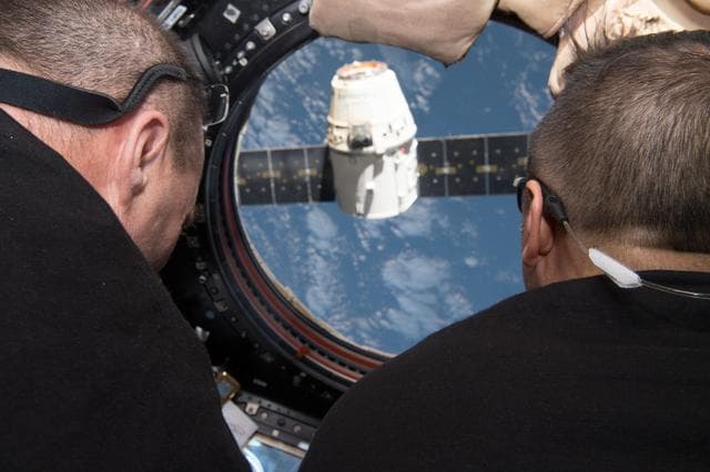 NASA image: The departure of the SpaceX Dragon