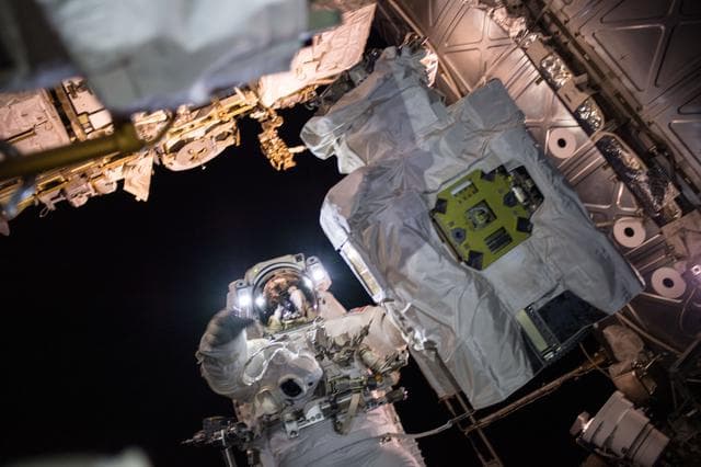 NASA image: Vande Hei during EVA 48