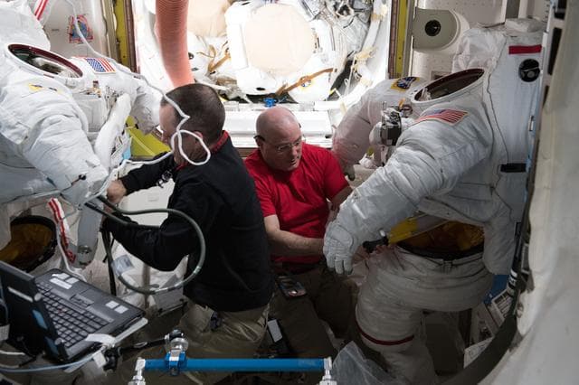 NASA image: Post EVA activities