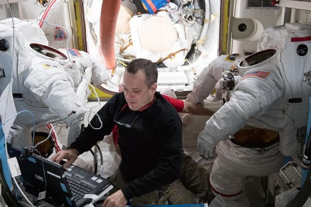 NASA image: Post EVA activities