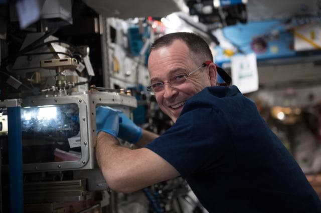 NASA image: Maintenance on the Advanced Colloids Experiment Module