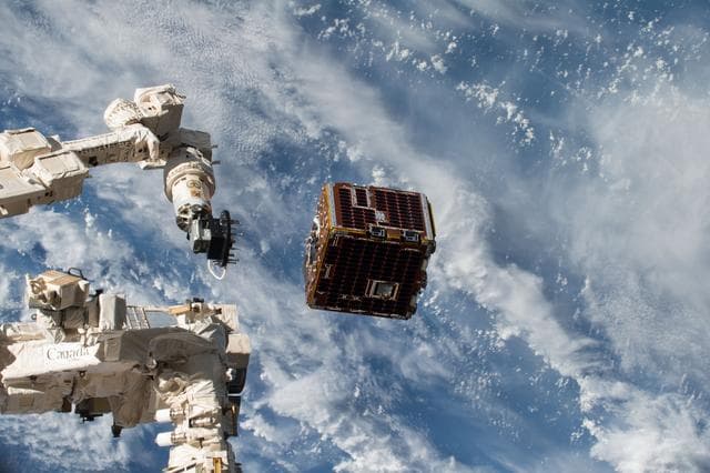 NASA image: RemoveDEBRIS Satellite Launch