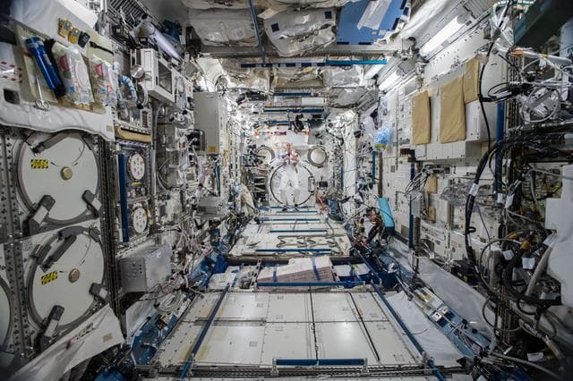 NASA image: Feustel during Embassy Event in the JPM