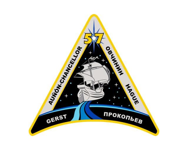 NASA image: Exp57Crew patch5 crewFINALAPPROVEDoutlinetext