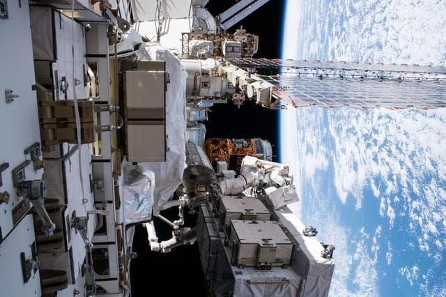 NASA image: Koch during EVA 56 Cleanup OPS