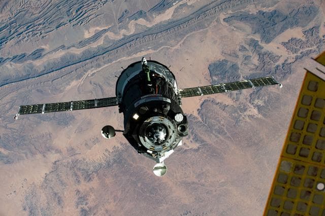 NASA image: Soyuz Spacecraft - 63S Crew Approach to the ISS