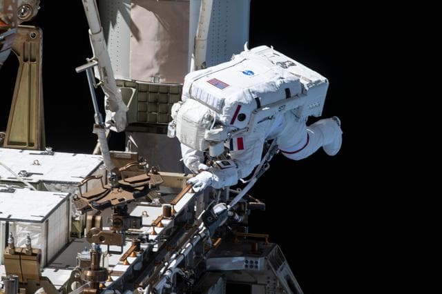 NASA image: IROSA Install EVA 3