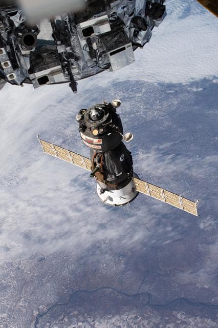 NASA image: Soyuz 64S Departure