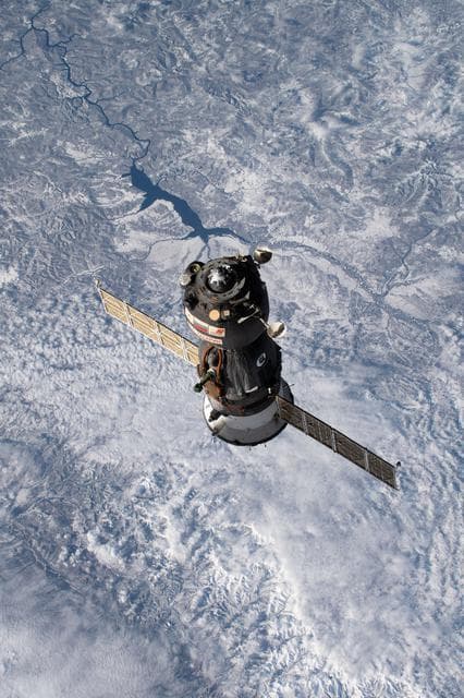 NASA image: Soyuz 64S Departure