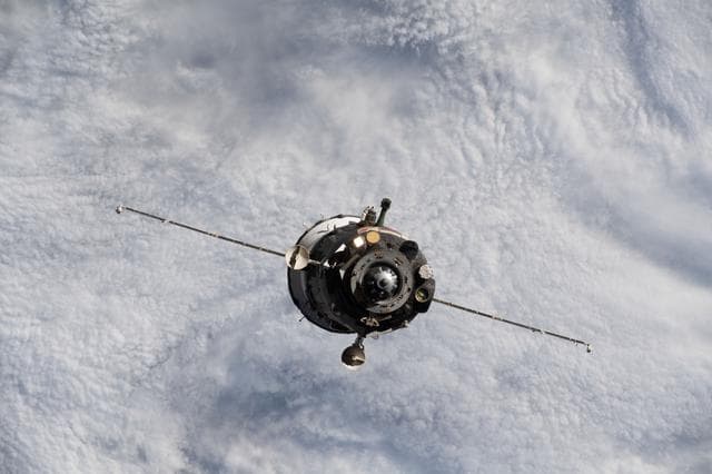NASA image: Soyuz 64S Departure