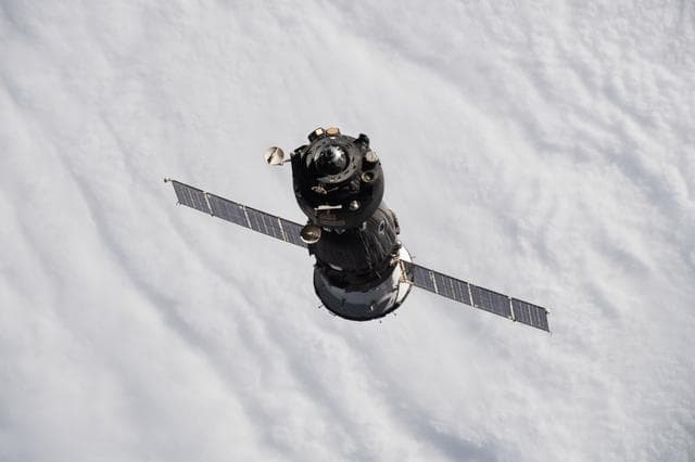 NASA image: Soyuz 64S Departure