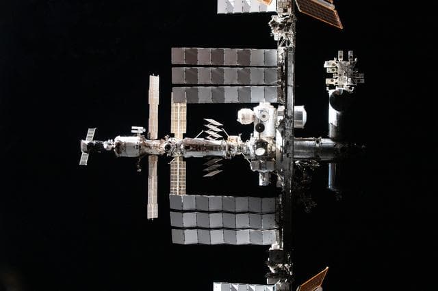 NASA image: ISS from the SpaceX Crew Dragon Endeavor during Flyaround