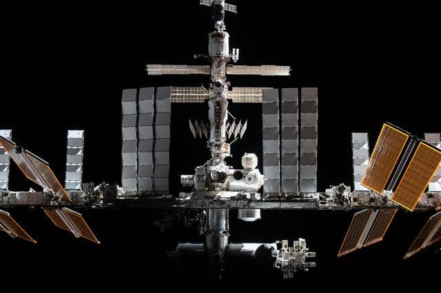 NASA image: ISS from the SpaceX Crew Dragon Endeavor during Flyaround