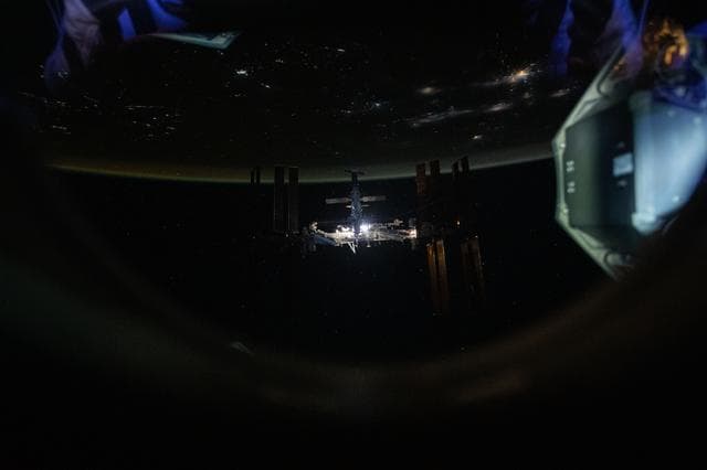 NASA image: ISS from the SpaceX Crew Dragon Endeavor during Flyaround
