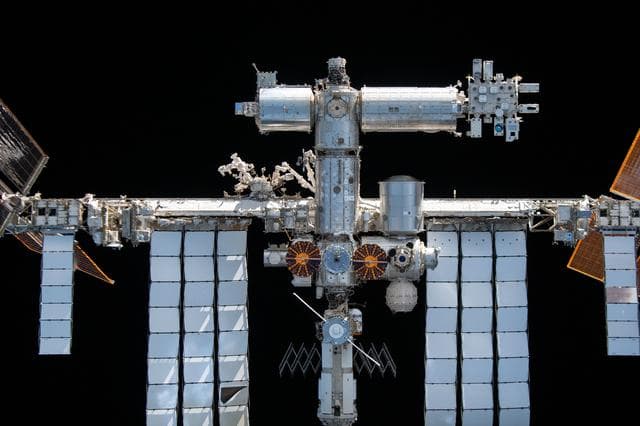 NASA image: ISS from the SpaceX Crew Dragon Endeavor during Flyaround