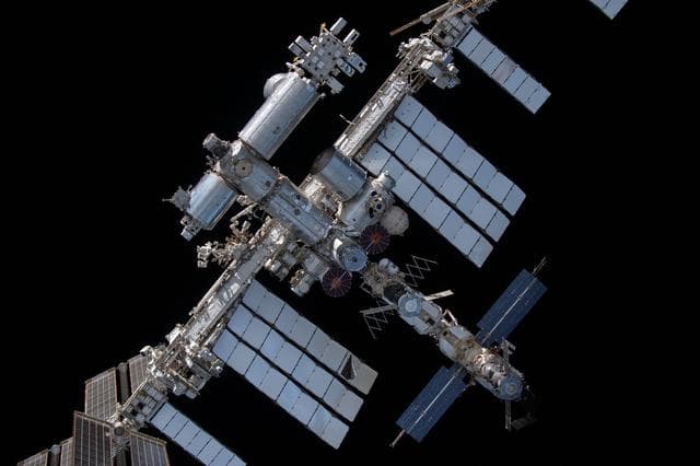 NASA image: ISS from the SpaceX Crew Dragon Endeavor during Flyaround