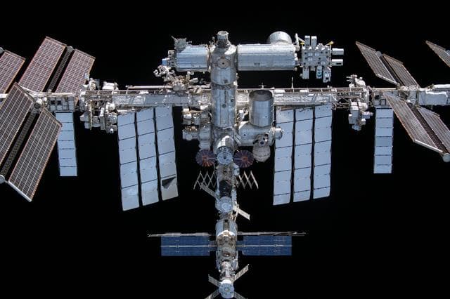 NASA image: ISS from the SpaceX Crew Dragon Endeavor during Flyaround