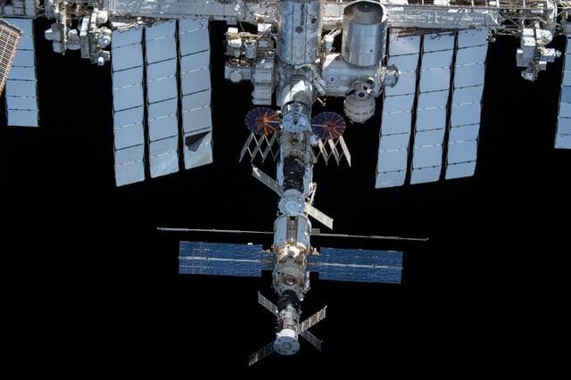 NASA image: ISS from the SpaceX Crew Dragon Endeavor during Flyaround