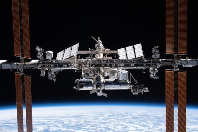 NASA image: ISS from the SpaceX Crew Dragon Endeavor during Flyaround