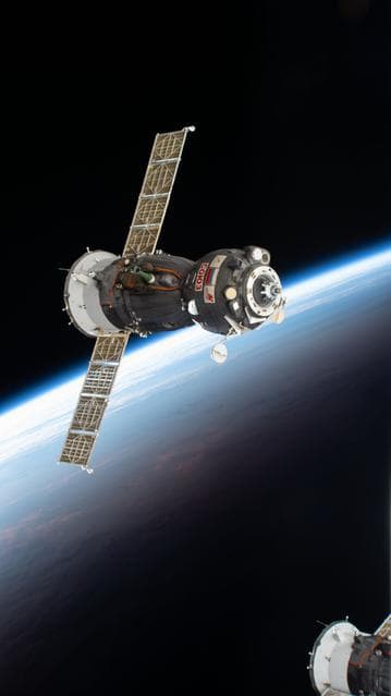 NASA image: Soyuz MS-19 Spacecraft departs the ISS