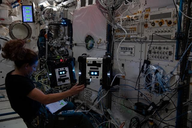 NASA image: Smartphone Video Guidance Sensor Test Operations