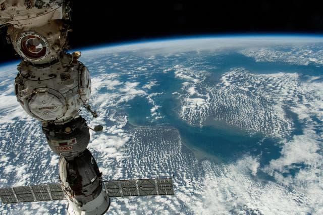 NASA image: Three Roscosmos components on the International Space Station