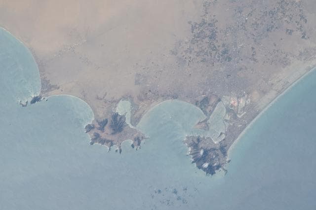 NASA image: The Yemeni cities of Little Aden and Aden