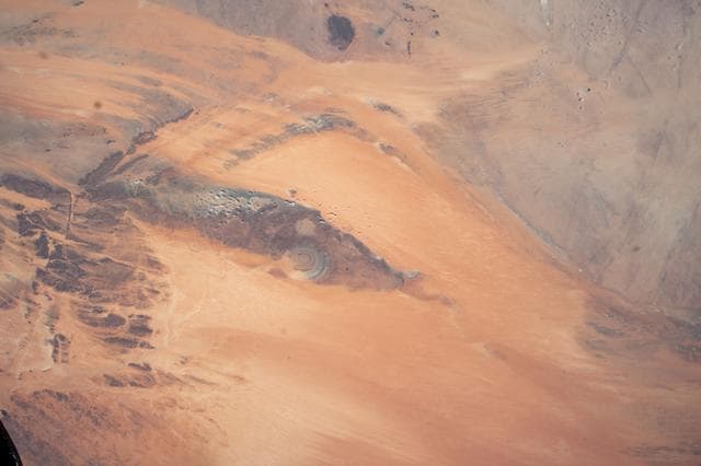 NASA image: The "Eye of the Sahara" in the African nation of Mauritania