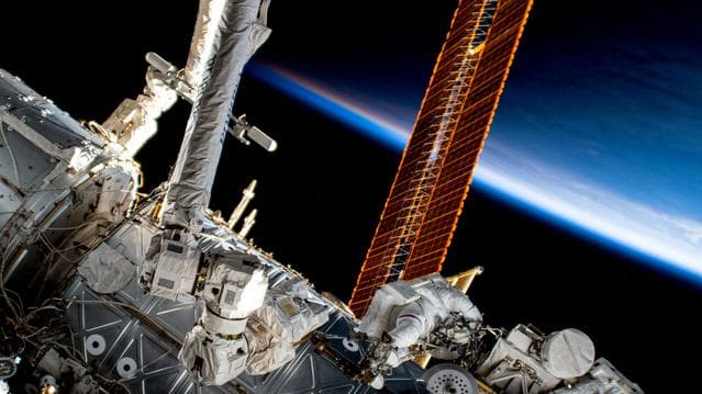 NASA image: Spacewalker Stephen Bowen during his eighth career spacewalk