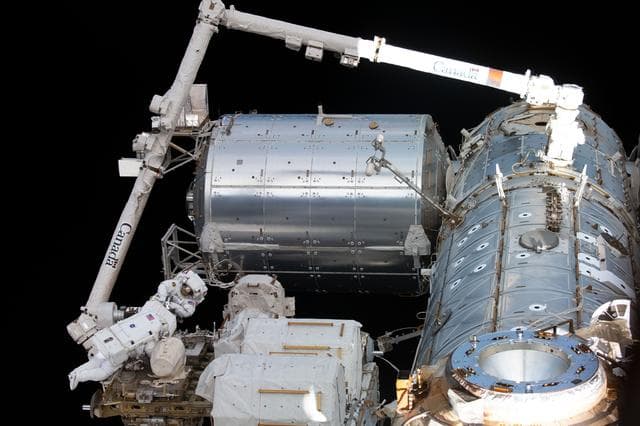 NASA image: Spacewalkers Stephen Bowen and Sultan Alneyadi